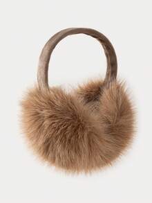 1pc Men's Faux Fur Ear Warmers, Foldable Regular Style Suitable For Keeping Warm In Winter