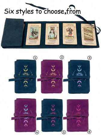 2pcs Velvet Tarot Card Storage Bag - Two-Tone Blue And Purple With Drawstring Closure, Soft Fabric Protective Cover,Portable Bag, Card Bag, Suitable For Storing Cards And Small Itemstarot Card Bag, Fabric Protector For Cards & Items,