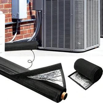 1 st bärbar AC-kanalisoleringshylsa, 78,7*11,8 tum (ca 200*30 cm) Oxford utomhusluftkonditioneringsisoleringsrör, kanalventilation, avgasslangskydd med foder, för skydd av kanalernas utsida