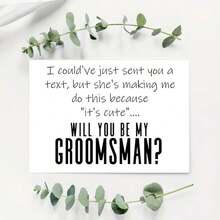 Proposal Card, Funny Groomsman Best Man Proposal Card, Will You Marry Me Card, Wedding Party Gift, Proposal Idea - Festive Encouragement Cards