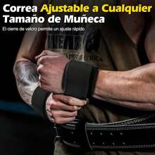 Ganchos de Levantamiento de Pesas 2Pzs,Lostrain Straps Ganchos con Muñequera para Gym Prevención de Lesiones,Straps para Gym con Ajustable de  Antideslizante para  de Ejercicio - 1 - Ver 4