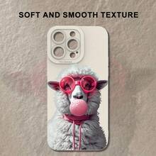 Una funda para teléfono con un lindo patrón de corderito, diseñada para ser linda, a la moda, creativa, personalizada, moderna, hermosa y divertida - el regalo perfecto para las fiestas.Es a prueba de golpes y resistente a caídas, resistente a la suciedad y duradero, adecuado para  17/17 Pro/17 Pro Max/17 Air/ 16/16 Pro/16 Pro Max/16 Plus/ 15/15 Pro Max/15 Pro/15 Plus/ 14/14 Pro/14 Plus/14 Pro Max/ 13/13 Pro/13 Pro Max/12/12 Pro/12 Pro Max/11/11 Pro/11 Pro Max/XR/X/XS/XS Max. Es el regalo de cumpleaños perfecto para novias, novios, esposos, esposas, amigos o para uno mismo, innovador y a la moda, adecuado tanto para hombres como para mujeres. - Blanco 2606 - Ver 7