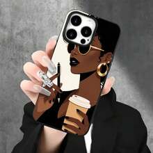 Fundas protectoras y fundas protectoras de imitación con agujeros grandes con diseño de gafas de belleza negra, adecuadas para phone 16promax, 16 15pro, 14 14 Plus/14 Promax, 13 13 Pro, 12Pro, 11/11 Pro Pro Series. Regalos Cumpleaños Y Fiestas - Blanco - Ver 5