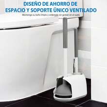 TXG Juego de émbolo y cepillo de inodoro, Fregadero y émbolo de Drenaje, Con soporte para limpieza de baño, juego de émbolo 2 en 1 resistente con bomba potente y diseño único de almacenamiento de agua - 1 - Ver 5
