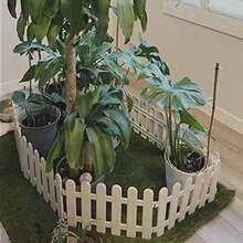 3pcs White Plastic Garden Fence - Durable Anti-Digging Decorative Fence For Patio, Yard & Outdoor Spaces, Lightweight & Easy To Install, Perfect For Creating Boundaries With Cats And Dogs, Outdoor Decorative Fence | Classic White Picket | Lightweight Construction, Fences For Outside