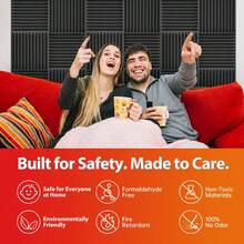 TOUO 三角槽吸音海绵 6-48 块高密度 12 英寸 X 12 英寸 X 1 英寸/2 英寸/3 英寸吸音海绵 8 色音乐工作室声学处理海绵垫隔音家居装饰