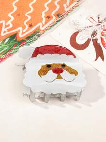 1pc Christmas New Snowman Hair Clip, Christmas Tree Hair Clip, Unique Personalized Hair Claw Clip Winter Hair Accessories Elegant Hair Clutch