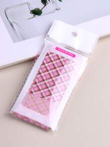 Bộ 10 miếng dán móng tay họa tiết ruy băng kẻ caro kiểu Hàn Quốc/Nhật Bản dễ thương, mềm mại và thoải mái, phù hợp cho người mới bắt đầu tập làm móng, nhỏ gọn, là món quà tuyệt vời cho bạn bè, gia đình, đồng nghiệp, ngày Valentine, ngày của Mẹ. - Nhiều màu - Xem 4