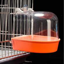 Baño de pájaros grande y transparente, adecuado para cacatúas, loros, periquitos, inseparables, accesorios de baño - Multicolor - Ver 13