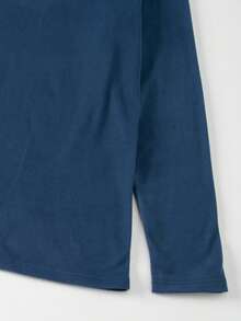 Double-Sided Fleece High Collar Long Sleeve T-Shirt For Men, Autumn/Winter Reversible Turtleneck Thick Warm Casual Undershirt Pullover T-Shirt