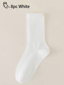 40 piezas/30 piezas/24 piezas Calcetines deportivos cómodos unisex, calcetines largos para hombres, adecuados para deportes y entrenamiento, calcetines largos para mujeres, uso casual y de negocios, antibacterianos, suaves, negros y blancos, resistentes al olor, transpirables, suaves y ligeros, adecuados para otoño/invierno, 20 piezas/10 piezas/8 piezas/6 piezas/4 piezas/2 piezas, otoño