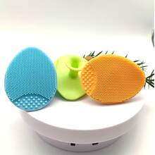 1pc Silicone Face Cleansing Brush & Exfoliating Cream, For Deep Cleansing, Soft Bristles, Blackhead & Acne Pore Care, Silicone Face & Hair Brush, Comfortable & Soft, Massages Scalp, Cleans Dirt, Baby-Grade Material, Skin Care, Beauty, Pore Brush, Face Scrubber, Face Wash, Face Cleanser - Multicolor - View 15