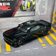 1:24 黑色金属压铸赛车模型，具有逼真的设计、声音和转向 - 适合年轻人收藏的完美玩具车、圣诞装饰和礼物 - 彩色 - 查看 13