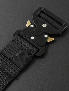 2pcs New Tactical Waist Belt, One-Button Quick Release Casual Utility Belt, Multi-Function Outdoor Hiking Training Nylon Waist Strap With Quick-Open Buckle, Suitable For Casual & Practical Use - 125cm - View 6