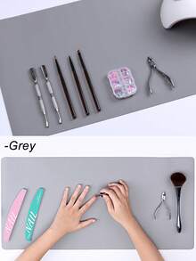 1 件 30*60cm 小型可水洗美甲桌垫，柔软超细纤维 PU 皮革材质，可重复使用可折叠美甲沙龙桌垫，亚克力美甲桌垫，适用于美甲沙龙工作室和家庭使用。美甲用品 - 彩色 - 查看 8