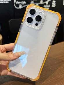 Screen Protection Shockproof Transparent Orange Solid Color Material Hybrid Bumper Armor Phone Case Compatible With IPhone 17 Pro Max 17 Pro 17 Air 14 15 16 17 Pro Max 11 12 13 14 16E Shockproof Back Cover Easter Spring Gift - Orange - View 18