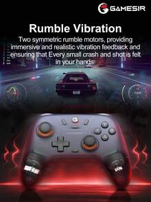 GameSir PC Game Controller, Compatible With 2 Controllers, Nova Lite Joystick, Compatible With Switch, Steam, Deck, Android, IOS Devices And Windows, Hall Effect Joystick, Comes With Original Controller Protective Case, High Cost Performance, Analog Triggers, Dual Rumble Motors, Supports Rapid Fire, Gaming Console Accessory, 600mAh Lithium Battery, Supports Wireless (2.4G) Or Wired Connection, Gray - Grey - View 9