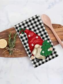 1/2pcs Christmas Gnome Kitchen Towels - Soft, Absorbent Microfiber Dish & Hand Towels For Holiday Decor, Machine Washable, Christmas Kitchen Towels, 15.7x23.6inch , Perfect For Holiday Home Decor
