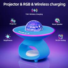 Moderne RGB Projektionslampe - Dekorative Tischlampe, USB aufladbarer Lautsprecher, perfektes Festival-Geburtstagsgeschenk für Freunde