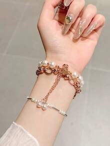 Premium Pearl Chain Strap Suitable For Galaxy Watch 7/6/5/4 Strap 40 Mm 44mm 47mm 46mm 41mm,Galaxy Watch 5 Pro 45mm,Galaxy Active 2,Galaxy The Watch 3,18/20/22mm, Compatible With HW Watch 5/4/3/2/1 And GT5/4/3/2, As Well As HW Watch Fit3/Fit4 And HW Band 8/9/10NFC