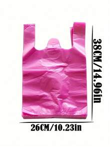 50/60/100/120/200pcs Plastic Shopping Bags With Handles, Leakproof And Waterproof, Multi-Purpose Vest-Style Grocery Tote Bags For Grocery, Retail, And Restaurants - Multicolor - View 9