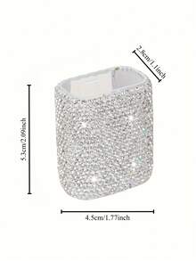 1个闪亮水钻口红盒，适用于汽车 - 多种颜色可选，便携式壁挂式收纳盒，背面带粘胶，可收纳汽车配件，是旅行、度假、日常生活、婚礼、生日、节日礼物、装饰水钻摆件、石雕艺术品、房间装饰、复活节、音乐节、母亲节的理想之选。 - 彩色 - 查看 14