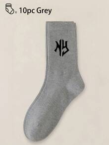 40pcs/30pcs/24pcs Unisex Comfortable Sports Socks, Men's Long Socks For Sports And Training, Women's Long Socks For Casual And Business Wear, Antibacterial, Soft, Black And White, Odor-Resistant, Moisture-Wicking, Lightweight And Comfortable, Suitable For Autumn/Winter, 20pcs/10pcs/8pcs/6pcs/4pcs/2pcs Set, Autumn