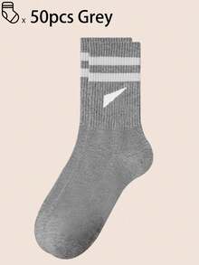 40双/30双/24双装男女通用舒适运动袜，男士长袜适合运动和训练，女士长袜适合休闲和商务穿着，抗菌、柔软、黑白配色、防臭、吸湿排汗、轻便舒适，适合秋冬季节，20双/10双/8双/6双/4双/2双套装，秋季 - 彩色 - 查看 16