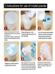 Set di stampo per impronte di mani e piedi 3D da 800g/200g/50g, kit regalo fai-da-te, stampo in gesso tridimensionale per mani per coppie, polvere di gesso, set stampo per mani e piedi fai-da-te, ideale per decorazione domestica, regali di San Valentino, regalo per anniversario di matrimonio, crea ricordi duraturi, amore e ricordo, per anniversario, San Valentino, souvenir per tutte le stagioni