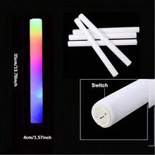 CameIParty 105 PCS Foam Glow Sticks Bulk Colorful LED Light Up Stick 3 Flashing Modes For Birthday Wedding Christmas Concert Rave Party - 無色 - 查看 2