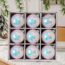 9 piezas Juego de adornos navideños, Bolas de Navidad de 8CM, Decoración colgante brillante para el árbol de Navidad, Bolas decorativas de colores, Decoración colgante de discoteca, Adecuado para Navidad, Halloween, Boda, Día de San Valentín y Año Nuevo, Ideal para decoración de fiestas en el hogar y regalos de celebración, Decoraciones navideñas, Decoración de escena navideña Decoraciones navideñas para el hogar Regalos de Navidad Decoración navideña - Multicolor - Ver 7