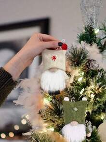 Juego de 6 muñecos miniatura de Papá Noel estilo bosque anciano como adornos para árbol de Navidad, decoraciones navideñas para el hogar, muñecos sin rostro, regalos de Navidad y Año Nuevo, decoraciones para fiestas navideñas, adornos para árbol de Navidad, decoraciones navideñas para el hogar, decoraciones navideñas, decoraciones de ventana navideñas, decoraciones de Año Nuevo, decoraciones para ambiente navideño