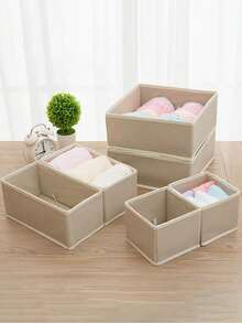 1/3pcs, Reinforced Washing Board Non-Woven Storage Box, Drawer Small Box, Closet Folding Storage Box, Underwear Storage Box, Desktop Clutter Sorting Box