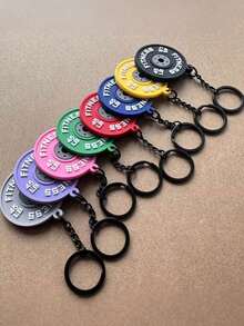 1pc Vibrant Colorful Keychain For Fitness Enthusiasts - Portable Unisex Design, Perfect As Backpack Charm, Key Ring, Key Chain, Car Interior Decoration, Ideal Gift For Gym Lovers To Attach To Gym Bags, School Bags Or Car Keys Christmas - Multicolor - View 10