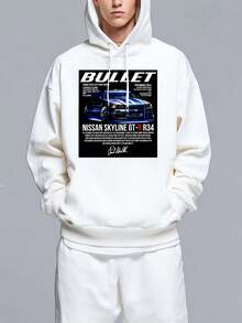 Autumn and winter Hooded Sweatshirt  Shirt , Suki Hooded , Skyline GT-R34 Unisex Shirt Menswear Top - Blanc - Voir 1