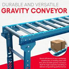 Ultimation Conveyor Roller Table Set 18 Wide x 5' Long with 1.9 Steel Rollers, Outfeed Support System Saw Stand, Workshop or Unload Station, Adjustable, Material Handling - 24" de ancho x 3' de largo (galvanizado) - Ver 7