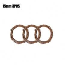 3pcs Natural Grapevine Wreath Rattan Wreath Dried Round Ring For DIY Christmas Craft, Front Door Wall Hanging, Wedding And Party Decor, Photo PropsTwig