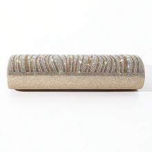 Sparkling Crystal Rhinestone Gold Purse,Gold Bag For Women, Luxury Glitter Cocktail Gold Clutch Bag For Weddings Parties & Formal Events, Elegant Evening Handbag With Bridal Party Sequin Dress & Holiday Gown Matching,Perfect For Party Wedding Prom Dinner/Banquet Matching With Holiday Party Dress Evening Dress & Sequin Dress , New Year - Hoa hồng vàng - Xem 7