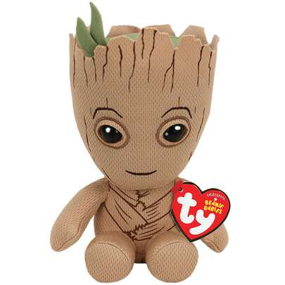 Ty - Collezione Marvel, Groot, Tutti i tuoi eroi preferiti in versione morbida, peluche soffice da collezionare, idea regalo per giovani e anziani - 15 cm