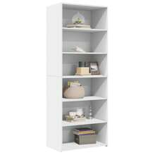 Highboard White 70x41x185 Cm Engineered Wood - White - View 4