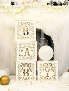 Boîte de ballons lettre BÉBÉ, décoration de baby shower, boîte de décoration pour révélation du sexe, boîte cadeau, accessoires de photographie, décoration d'arrière-plan, décoration d'anniversaire, décoration de mariage, décoration de maison, décoration de chambre, décoration de fête, accessoires de fête, décoration de baby shower, décoration familiale, cadeaux, cadeaux d'anniversaire