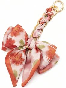 Bag Extender Chain With Bow Ribbon Purse Chain Extender For Crossbody Bag Charms Women Handbag Decoration Accessories - Orange - View 10