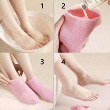 1 Pair Moisturizing Foot Mask , For Essential Oils, For Dry & Cracked Feet Care, Gel Heel Leg Warmers For Foot Moisturizing, Foot Care Socks,Home Anti Slip Socks