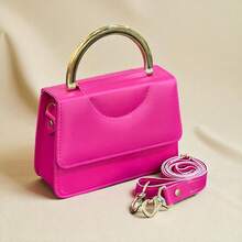 Sophisticated Wedding Mini Clutch Handbag And Crossbody Bag - 玫紅色 - 查看 4