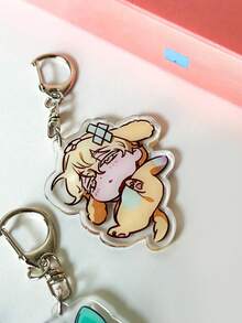 6 móc khóa Acrylic, phụ kiện Anime, mặt dây chuyền điện thoại hoạt hình, móc chìa khóa ô tô, đồ trang trí ba lô học sinh, phụ kiện túi sân khấu người ngoài hành tinh, móc chìa khóa nhung hoạt hình, dây đeo túi quà Halloween có ngăn đựng thẻ ID, phụ kiện ô tô, móc khóa túi - Nhiều màu - Xem 9