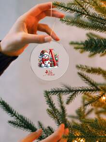 LICVIC 1 pezzo Decorazioni natalizie personalizzate, decorazioni natalizie personalizzate con nome, decorazioni per albero di Natale, set di decorazioni natalizie, decorazioni natalizie per interni, decorazioni natalizie per albero di Natale, decorazioni natalizie carine per la famiglia, regali di Natale personalizzati. Regali personalizzati per donne, uomini, madre, padre, mamma, papà