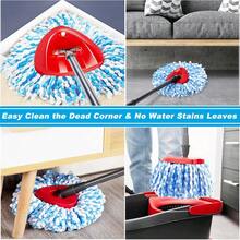 2 Pack Spin Mop Replacement Heads, Microfiber Refill Pads Compatible With 2-Tank RinseClean System, Triangle Mop Heads For Hard Floor Cleaning - Gói 2 - Xem 6