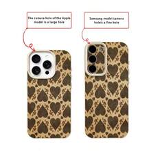 1pc Elegant Retro Floral & Heart Pattern TPU Phone Case, Compatible With Iphone/ Phones - White - View 7