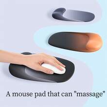 Tapis de souris ergonomique avec support de poignet en gel - Fabriqué en tissu de nylon de haute qualité, antidérapant, parfait pour les ordinateurs portables et de bureau, idéal pour le bureau et le jeu. Base en caoutchouc, tapis de souris, pour une utilisation de bureau