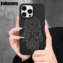 Fundas y carcasas protectoras para teléfono con diseño de colgante y orificios grandes, compatibles con phone 16 Pro Max, 16, 15 Pro, 14, 14 Plus/14 Pro Max, 13, 13 Pro, 12 Pro, 11/11 Pro Series. Regalos para cumpleaños y festividades - Negro - Ver 8